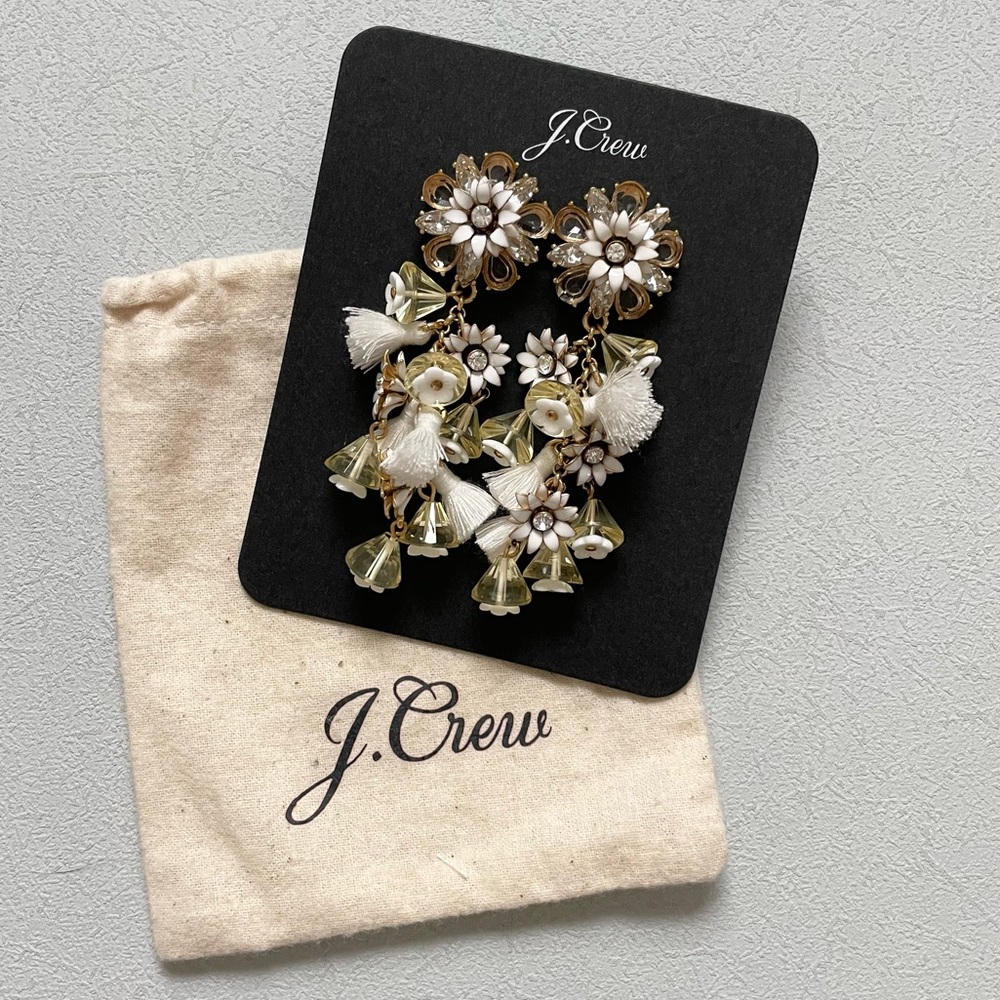 NWT J.Crew Floral Statement Earrings